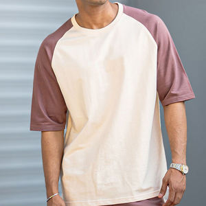 Nuevo último estilo de manga corta para hombre conjuntos gemelos personalizados 100% algodón polar precio bajo Color sólido conjunto doble para hombre hombro caído - Product Image 2