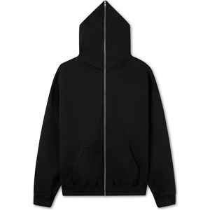 Sweat à capuche zippé pour homme, coupe ample, 100% coton, unisexe, lavage vintage, logo personnalisé, impression sérigraphique, broderie - Product Image 2