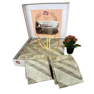 Juego de funda nórdica de satén doble Taç Avril Color marrón-Ropa de cama de lujo elegante - Product Image 3