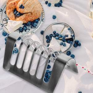 Bread Rack <b>Mini</b> Toast Rack Bread Holder: 6 Slice Holes Bread Loaf Stand Stainless Steel <b>Table</b> Serving Rack for Home Kitchen - Product Image 2
