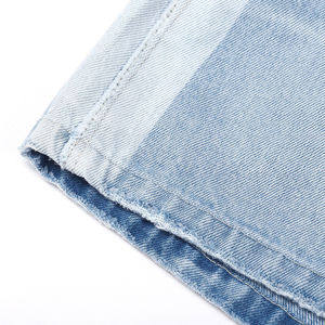 <b>Women's</b> High-Waisted Breathable Cotton Denim <b>Shorts</b> Vintage Print Straight Mid Technique Summer Casual Sexy Breathable <b>Black</b> - Product Image 3