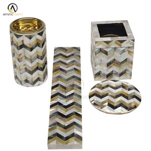 Brûleur d'encens en résine de style traditionnel design zig zag incrustation de nacre de charbon de bois parfumé pour diffuseur de voitures religieuses - Product Image 4