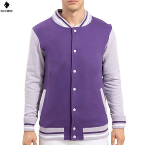 แจ็กเก็ตขนสัตว์มหาวิทยาลัยแบบลำลองของผู้ชายคอตั้งสวมใส่สบายมีฮู้ดสไตล์ตัวอักษรสินค้าสำเร็จรูปสำหรับฤดูหนาว - Product Image 1