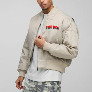 Veste de baseball varsity légère à prix abordable en gros, veste varsity avec logo brodé personnalisé pour homme - Product Image 4