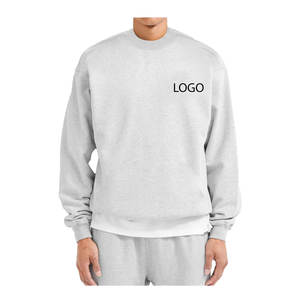 Sweat-shirt coupe décontractée pour homme avec logo personnalisé épaules tombantes Streetwear Look lourd 100 coton à manches longues - Product Image 2