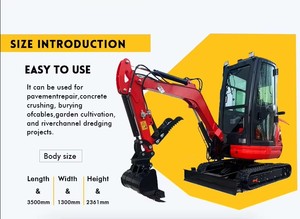 Miniexcavadora certificada CE/EPA de 3,5 toneladas para caja de cambios de motor, cilindro hidráulico Eaton, bomba Shimadzu, oruga de cubo - Product Image 3