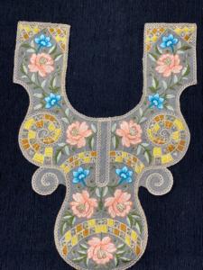 แผ่นปะคอปัก/ผ้าปะติดสำหรับตกแต่งชุดเดรสและเสื้อผ้าลายดอกไม้หลากสีพร้อมลวดลายศิลปะ - Product Image 3