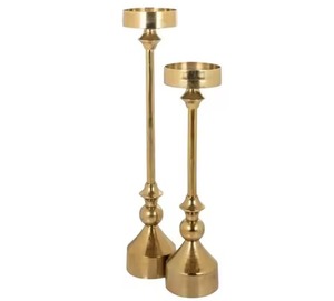 Soporte de vela de metal dorado moderno, pieza decorativa para eventos de boda y estilo interior de lujo - Product Image 6