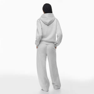 Top Trending Premium Fleece Hombres Color gris Pantalones de chándal acampanados holgados con sudadera de gran tamaño Conjunto de chándal para hombres - Product Image 4