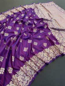 Nuevo traje de diseñador, superventas, blusa sari de algodón Banarasi puro suave con trabajo de tejido, aspecto elegante, compras en línea de la India - Product Image 4