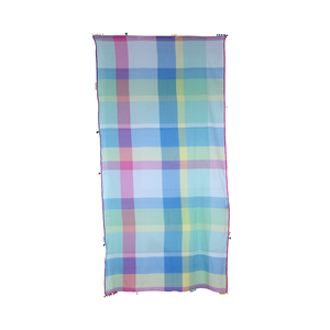 Bufanda de Cachemira JODHPUR 163, Estilo Vintage, Azul Marino a Cuadros, Larga, para Invierno, con Estampado Jacquard y Logotipo Personalizado - Product Image 1