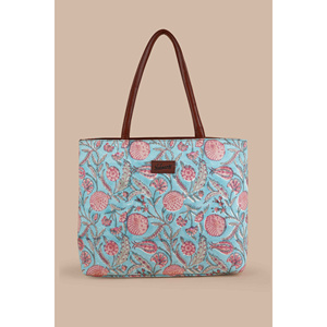 Bolsa de Mano Grande de Lona de Algodón Acolchada para Mujer, Ligera, con Estampado Clásico a Mano en Rosa, para Uso Diario - Product Image 2