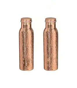 Botella de Agua de Cobre Puro, Elegante, Duradera, a Prueba de Fugas, Ideal para una Hidratación Saludable, Yoga, Gimnasio, Viajes, Regalo Ecológico - Product Image 6