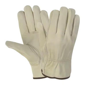 Guantes de trabajo de seguridad de cuero de vaca baratos para conducir en fábrica Guantes de trabajo industriales para jardinería - Product Image 3