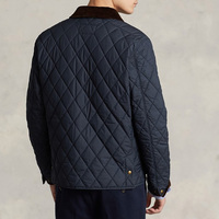 Veste matelassée en polyester pour homme, style urbain, qualité supérieure, coupe-vent, légère, personnalisable, avec fermeture éclair, vente en gros