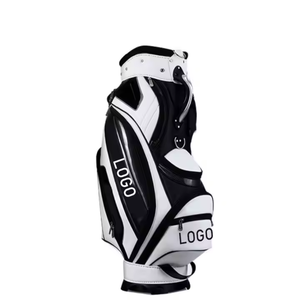 Sac de golf en cuir unisexe de haute qualité sacs de golf brodés sac de personnel de golf en PU souple et durable sac de tour de golf sacs de service OEM - Product Image 1