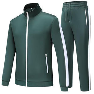 Conjunto Deportivo de 2 Piezas para Hombre, Estampado Sólido, Transpirable, Cortavientos, con Cordón Ajustable en la Cintura, para Correr - Product Image 1