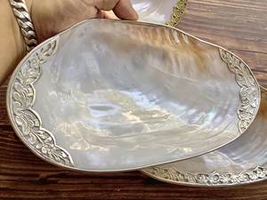 Bandeja de joyería de lujo para decoraciones de Ramadán, placa de concha decorativa para madre de perla, placa de cargador de Ramadán Mubarak, fábrica de Vietnam - Product Image 3