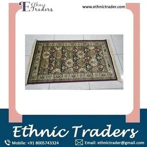 Tapis à motifs brodés en coton sur soie à prix d'usine pour une utilisation dans les mosquées du fabricant et fournisseur indien - Product Image 6