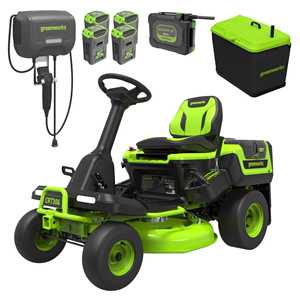 NOUVELLE tondeuse à gazon électrique 60V 30 pouces avec système de collecte arrière |   Kit complet de tracteur de jardin. Batterie totale de 52 Ah - Product Image 1