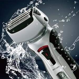 Afeitadora Eléctrica Recargable Plateada, Afeitadora Facial Húmeda/Seca, Doble Cuchilla, Fuente de Alimentación USB, Lavable, Resistente al Agua (IPX7), Funcionamiento Alemán - Product Image 2