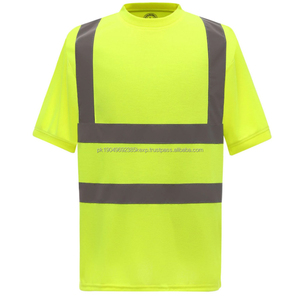 Chemise à manches courtes à haute visibilité, matière polyester respirante, vêtements de sécurité pour le travail - Product Image 2