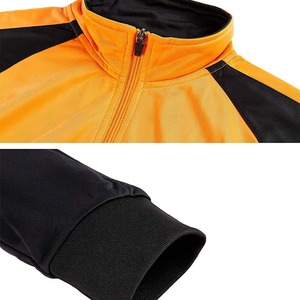 Ensemble de survêtement de sport pour homme en gros, jaune et noir, 2 pièces, extérieur, 100% polyester, séchage rapide, respirant - Product Image 4
