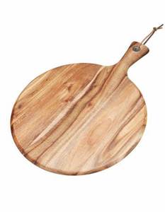 Tabla de cortar de madera de acacia redonda hecha a mano tamaños personalizados seguros para uso doméstico en la cocina - Product Image 4