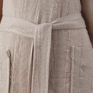 Albornoz de algodón turco Santorini, color arena, estilo kimono - Product Image 3