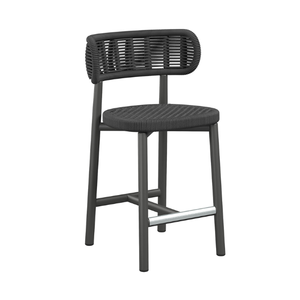 Silla alta de estilo europeo moderno hecha de ratán tejido y madera, cómoda de usar en cafeterías y comedores. - Product Image 3