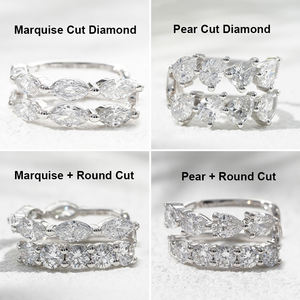 ต่างหูแบบหนีบ Starsgem ทองคำแท้ 10K สำหรับทุกเพศ ดีไซน์ทันสมัย ประดับเพชรเลี้ยงในห้องปฏิบัติการ รูปทรงแฟนซี น้ำหนัก 0.5 กะรัต 0.6 กะรัต - Product Image 4