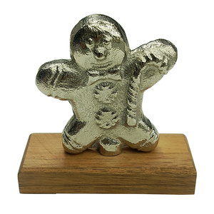 Contemporary Tabletop <b>Ornament</b> Christmas Metal Snowman Sculpture With <b>Wooden</b> Base Modern Aesthetic Room Decor <b>Ornaments</b> - Product Image 2
