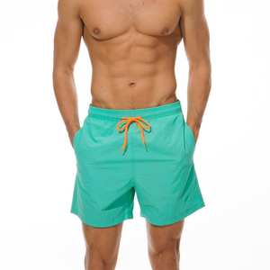 Shorts de bain pour hommes, plage, surf, séchage rapide, légers, doux, respirants, taille élastique, toile 100% coton, confortables, été - Product Image 3