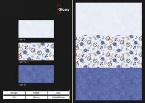 Carreaux muraux en céramique modernes 300x600mm pour salle de bain et cuisine, finition brillante mate effet sucre, design mural intérieur luxueux - Product Image 2