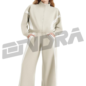 Conjunto de salón de dos piezas de moda para mujer, chaqueta de sudor y pantalones para correr, chándal, ropa informal suave, moda de otoño cómoda - Product Image 2