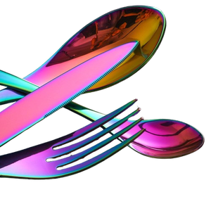 ชุดช้อนส้อมสแตนเลสสตีล 24 ชิ้น สีรุ้ง สำหรับ 6 ท่าน - Product Image 4