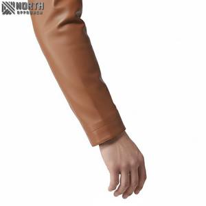 Chaqueta de cuero informal ajustada de alta calidad para hombre, diseño de soporte cómodo, lona, moda de invierno, servicio OEM único en línea - Product Image 3