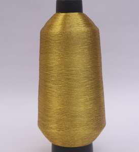 Hilo de bordado de poliéster P 150 D dorado metálico para tipo Lurex Jari ST y MS para tejer a mano tejido de costura - Product Image 4