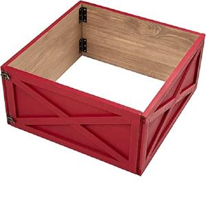 Nouveau Design collier d'arbre rouge en bois pour la décoration d'arbre de noël ornement artificiel collier d'arbre de noël - Product Image 1