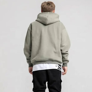 Venta al por mayor Jersey térmico de gran tamaño con capucha ropa Sudadera con capucha hombres hip-hop de gran tamaño liso sudaderas con capucha - Product Image 1