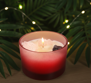 Luxury Crystal Infused Soy Wax Aromatherapy <b>Candle</b> with Custom Scent for Ramadan-Eco-Friendly Home Fragrance & <b>Aesthetic</b> Design - Product Image 1