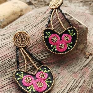 Boucles d'oreilles en perles faites à la main, designs et styles personnalisés, boucles d'oreilles multi-perles pour femmes, bijoux de fête festifs au meilleur prix, boucles d'oreilles en perles - Product Image 6