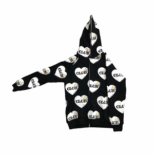 Custom Wholesale 100% Cotton Premium 3D Full Zip Up <b>Puff</b> Print Hoodie - Product Image 5