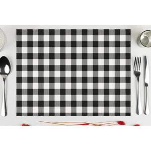 Tovaglia Nera Stampata Vichy 28x40,5cm 80gsm, Carta Professionale, 500 Pezzi, B2B - Product Image 1