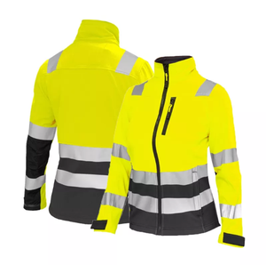 Veste de sécurité professionnelle en gros quantité en vrac personnalisée avec couleur verte et noire - Product Image 5