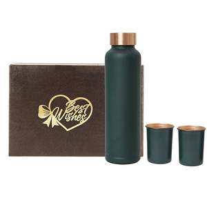 Elegant Etching Copper <b>Bottle</b> Custom Logo Leak-Proof <b>BPA</b> <b>Free</b> Handmade Corporate Gifting Option for Weddings Includes - Product Image 3