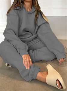 Service OEM Survêtement pour femmes en molleton de coton Pull Survêtement avec impression couleur personnalisée Ensembles de survêtement pour femmes - Product Image 4