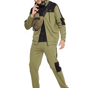Survêtements de course à capuche pour hommes les plus vendus, manches longues, séchage rapide, imperméables, 100 % coton, poches latérales tendance - Product Image 3