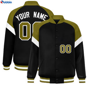 Veste universitaire unisexe pour homme BOBBIN INDUSTRIES, vente chaude, personnalisable, style baseball, tissu en toile, polaire, grande taille - Product Image 3