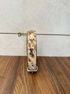 Collar de perro de cuero de piel de vaca Calavera Hermoso diseñador Patrón occidental Collares para mascotas Venta al por mayor Producto a granel Múltiples usos - Product Image 5